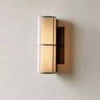 Modern Linen Beige Cylinder Wall Sconce with Switch