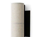 Modern Linen Beige Cylinder Wall Sconce with Switch