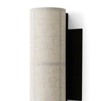 Modern Linen Beige Cylinder Wall Sconce with Switch