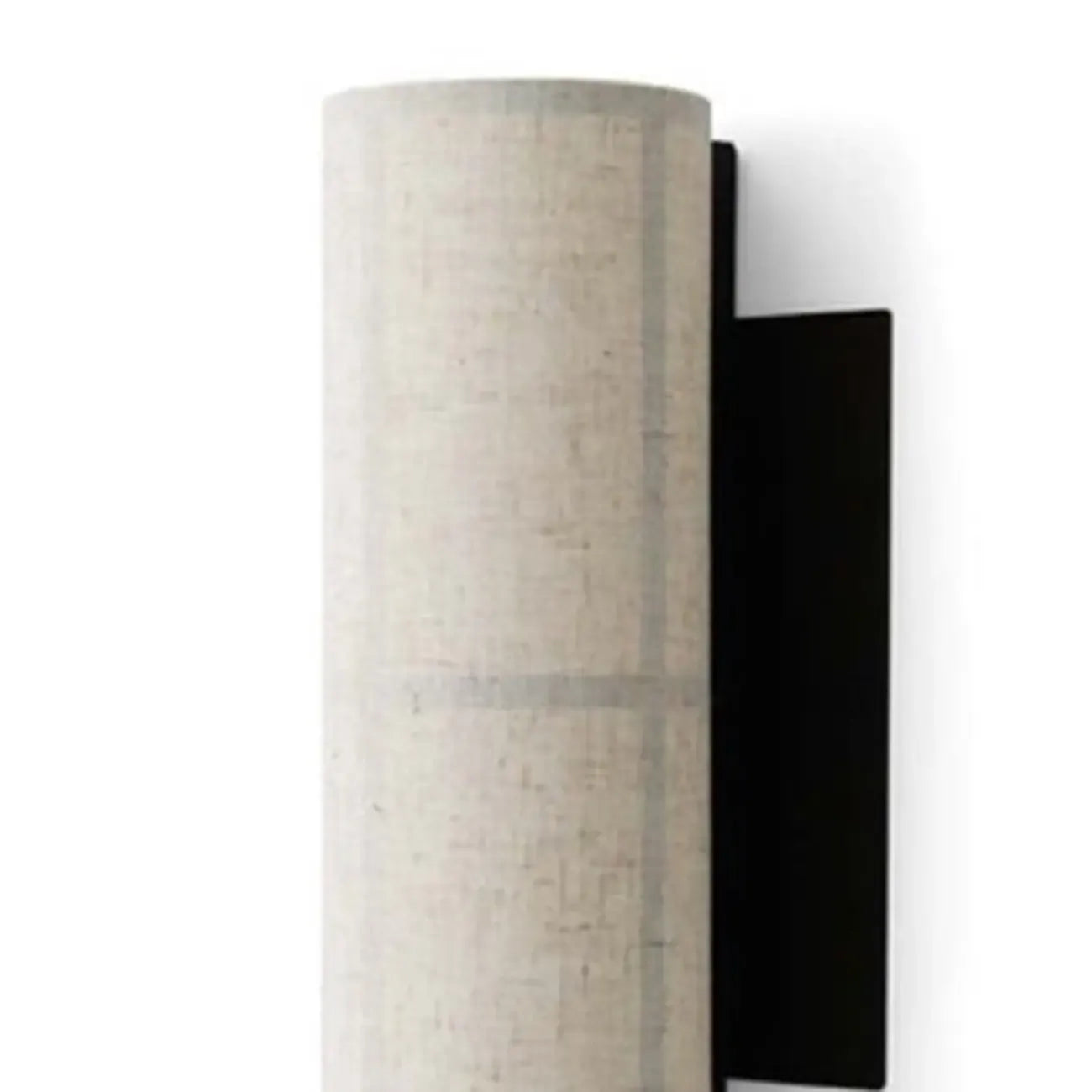 Modern Linen Beige Cylinder Wall Sconce with Switch