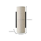 Modern Linen Beige Cylinder Wall Sconce with Switch