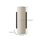 Modern Linen Beige Cylinder Wall Sconce with Switch