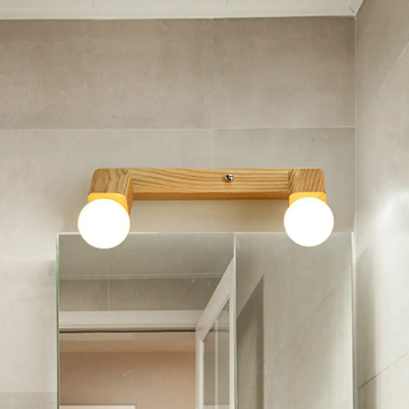 3-Light Modern Wooden Linear LED Vanity Lights
