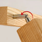 3-Light Modern Wooden Linear LED Vanity Lights