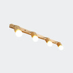 3-Light Modern Wooden Linear LED Vanity Lights