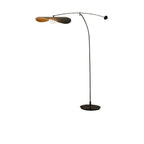 63 Modern Black Gold Metal Arc Floor Lamp with Balance Arm