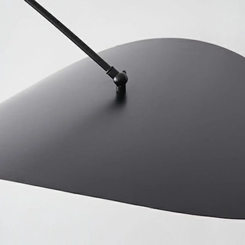 63 Modern Black Gold Metal Arc Floor Lamp with Balance Arm