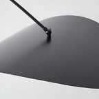 63 Modern Black Gold Metal Arc Floor Lamp with Balance Arm