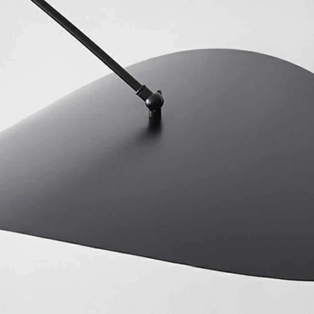 63 Modern Black Gold Metal Arc Floor Lamp with Balance Arm