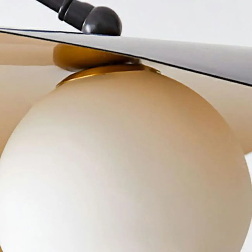 63 Modern Black Gold Metal Arc Floor Lamp with Balance Arm