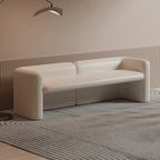 Modern Genuine Leather Cushioned Bedroom Bench