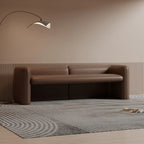 Modern Genuine Leather Cushioned Bedroom Bench