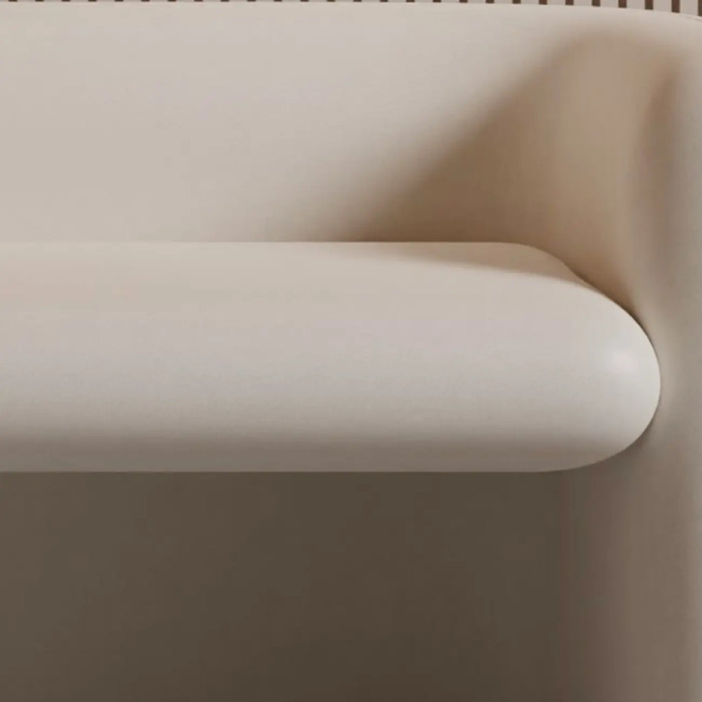 Modern Genuine Leather Cushioned Bedroom Bench