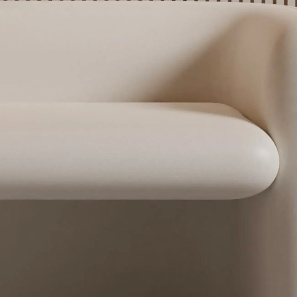 Modern Genuine Leather Cushioned Bedroom Bench