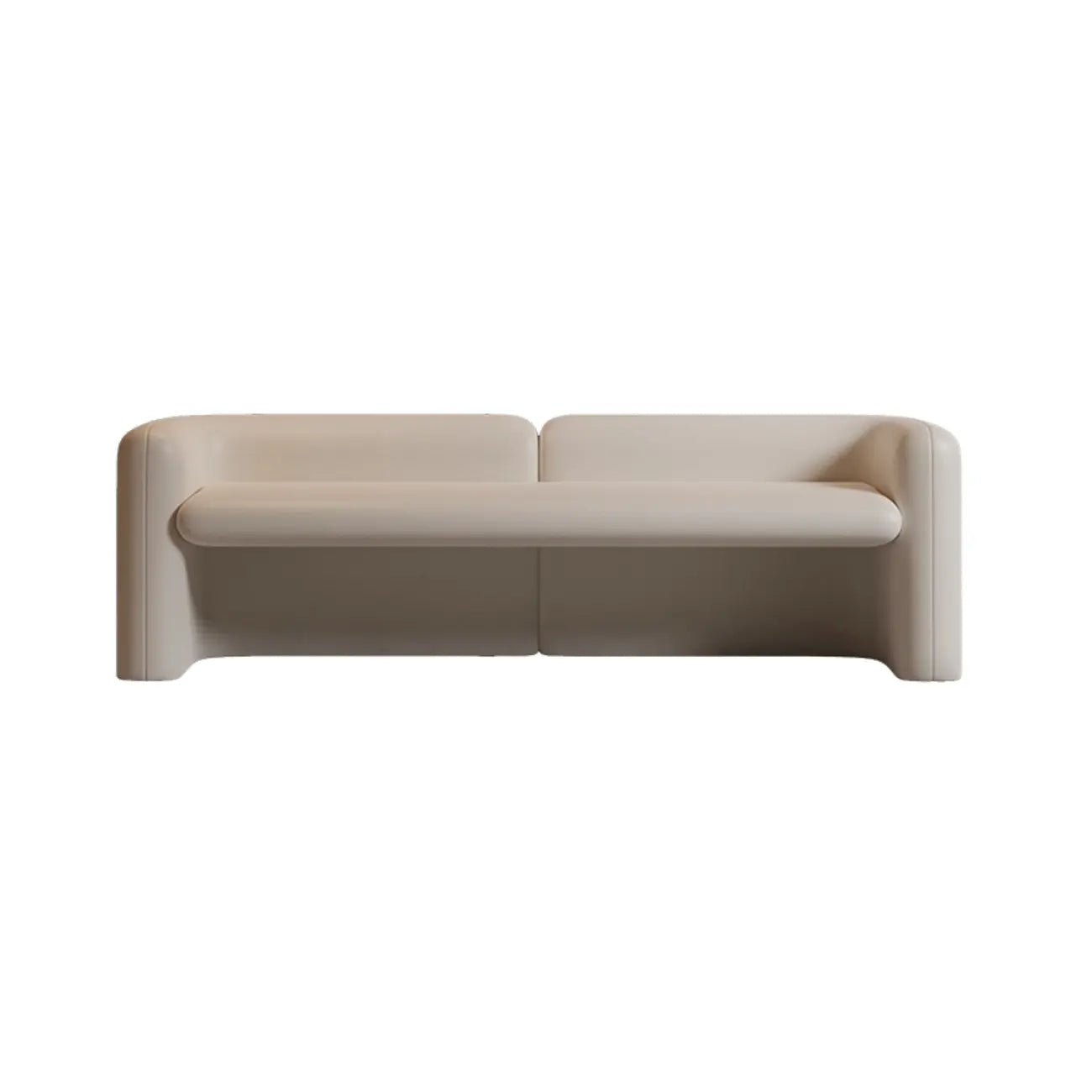 Modern Genuine Leather Cushioned Bedroom Bench