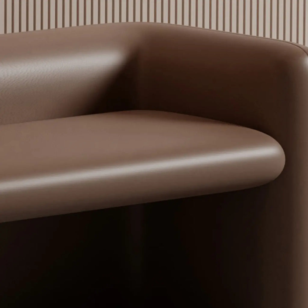 Modern Genuine Leather Cushioned Bedroom Bench