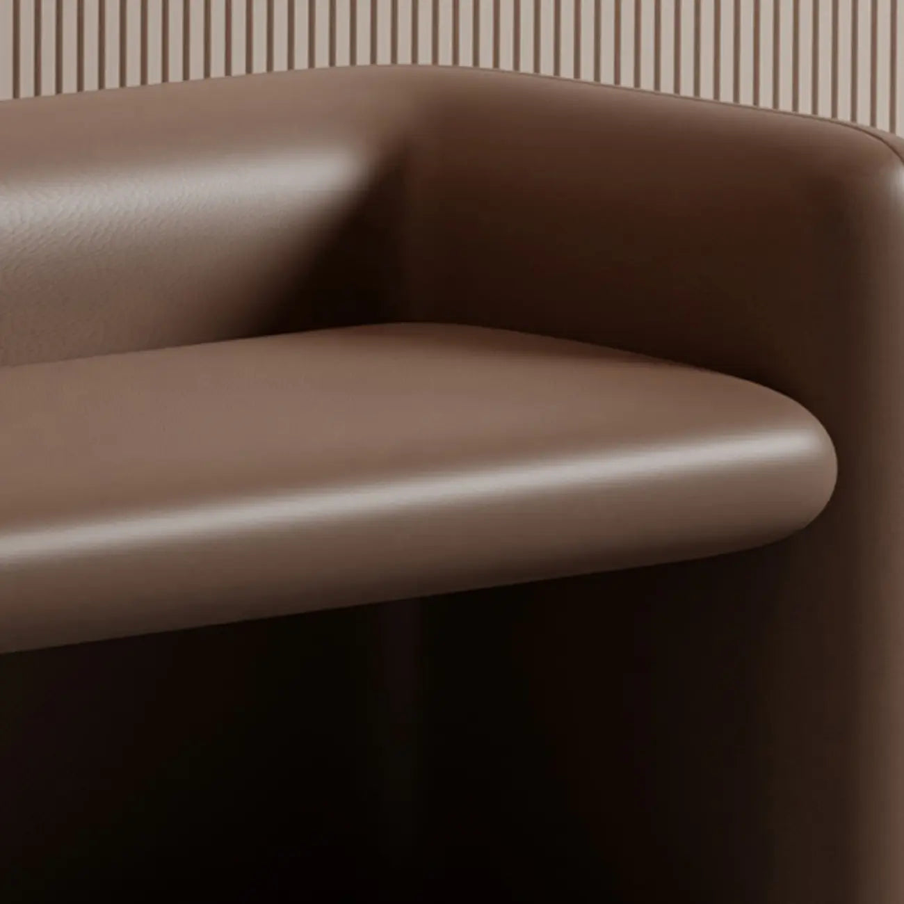 Modern Genuine Leather Cushioned Bedroom Bench