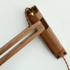 Vintage Wood Natural Plug-In Swing Arm Wall Light