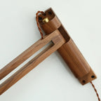Vintage Wood Natural Plug-In Swing Arm Wall Light