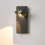 360¡ã Rotatable Transparent Glass Metal Round Reading Wall Lamp