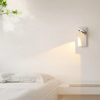 360¡ã Rotatable Transparent Glass Metal Round Reading Wall Lamp