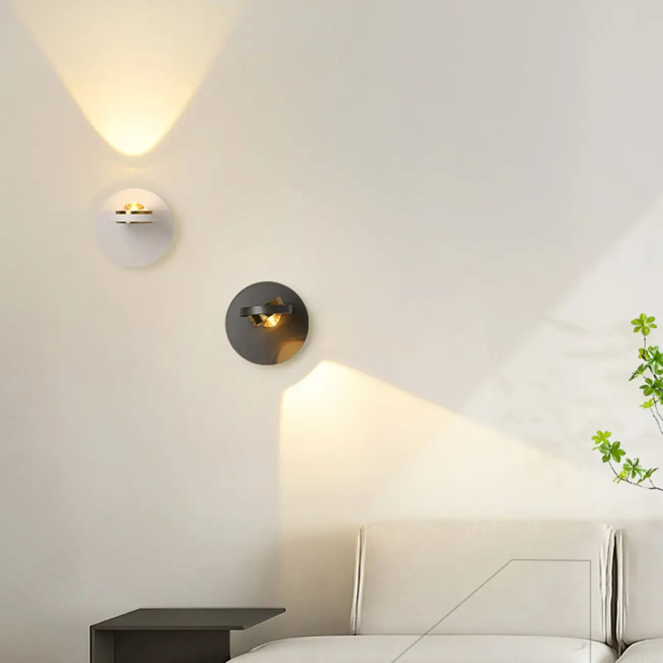 360¡ã Rotatable Transparent Glass Metal Round Reading Wall Lamp