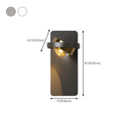 360¡ã Rotatable Transparent Glass Metal Round Reading Wall Lamp