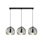 Modern Black Globe Glass Island Pendant Light for Kitchen