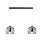 Modern Black Globe Glass Island Pendant Light for Kitchen