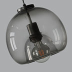 Modern Black Globe Glass Island Pendant Light for Kitchen