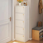 5-Tier Modern Oak Entryway Shoe Cabinet with Doors