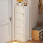 5-Tier Modern Oak Entryway Shoe Cabinet with Doors