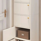 5-Tier Modern Oak Entryway Shoe Cabinet with Doors