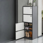 5-Tier Modern Oak Entryway Shoe Cabinet with Doors