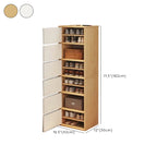 5-Tier Modern Oak Entryway Shoe Cabinet with Doors