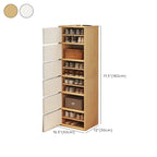 5-Tier Modern Oak Entryway Shoe Cabinet with Doors