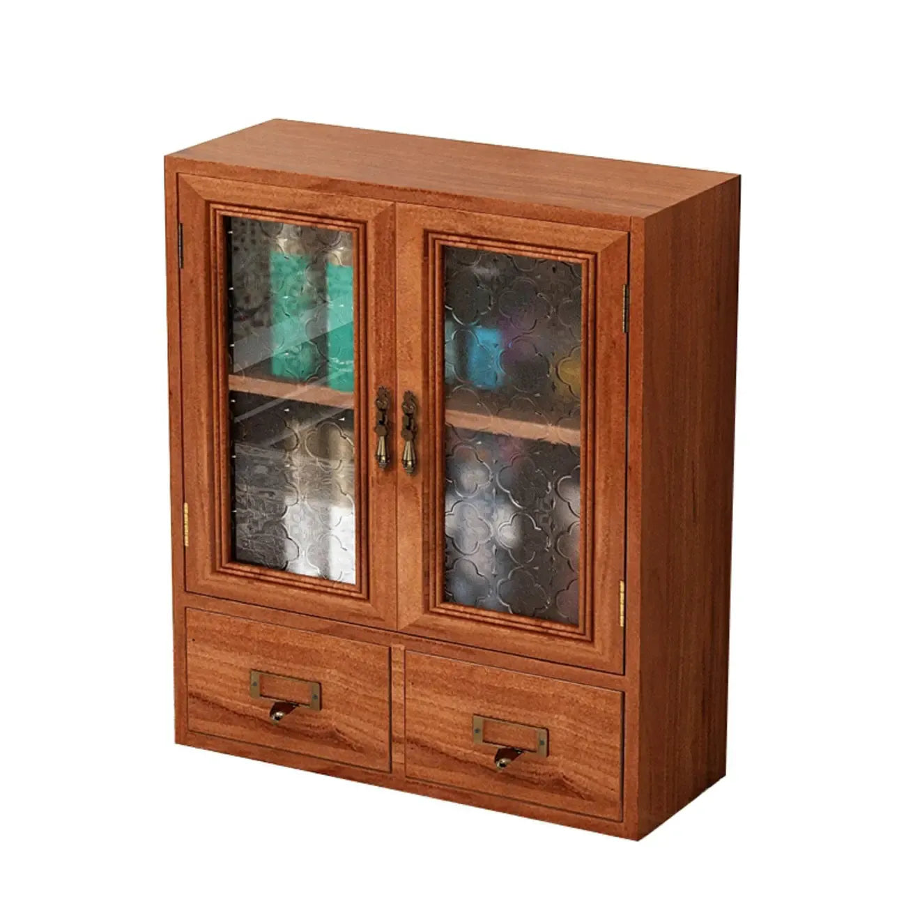 Wooden Glass Door Display Cabinet for Home Decor