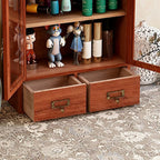 Wooden Glass Door Display Cabinet for Home Decor