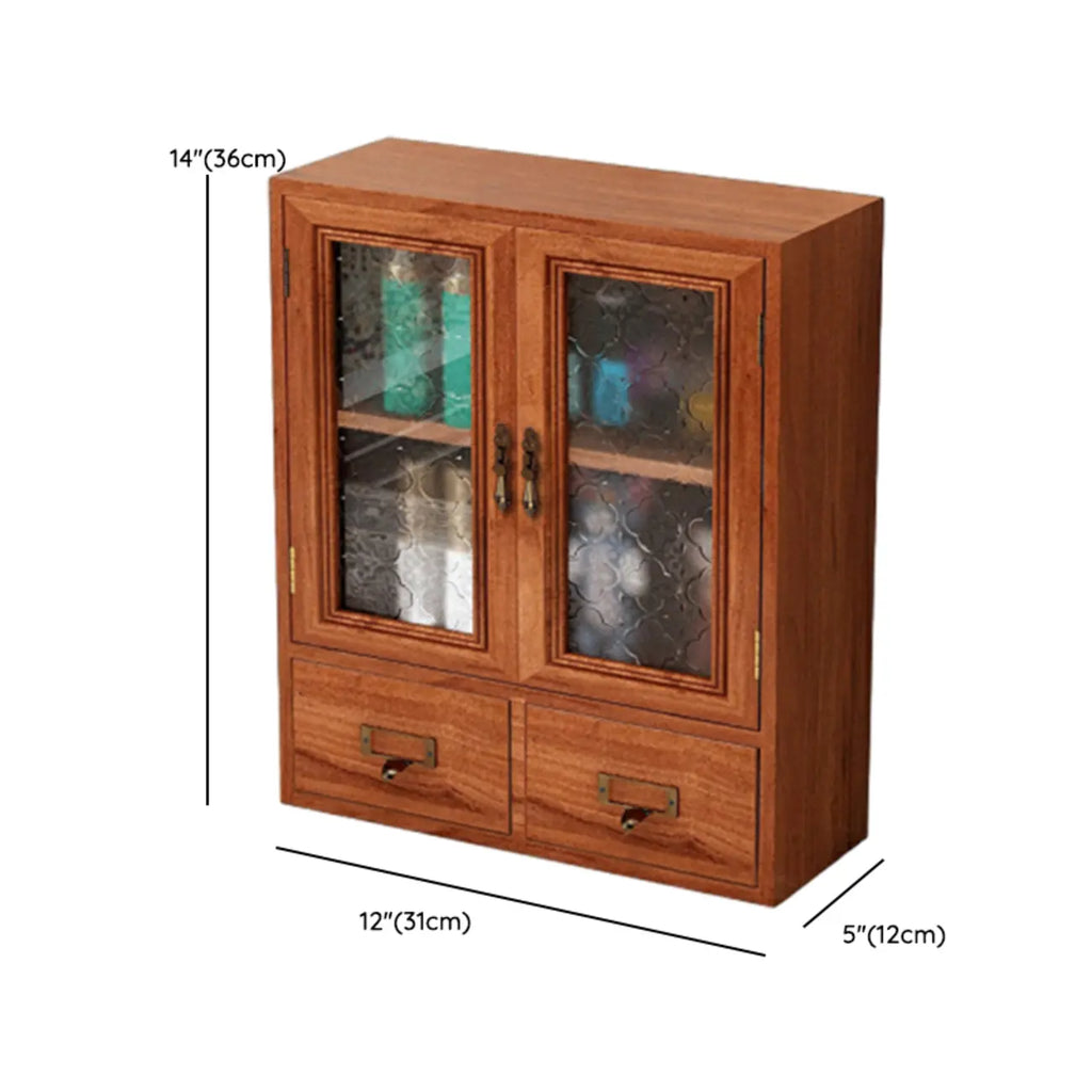 Wooden Glass Door Display Cabinet for Home Decor