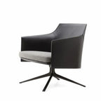 Modern Leather Flared Arm Armchair - Light Brown