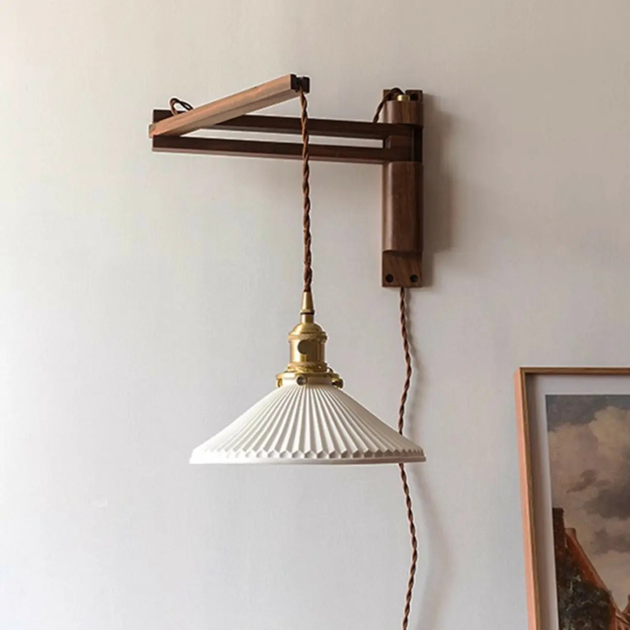 Minimalist Swing Arm Wall Mount Light for Interior Spaces