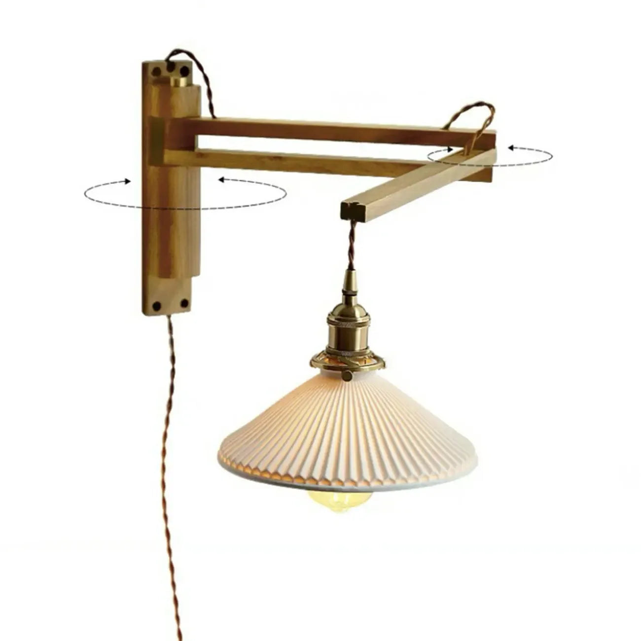 Minimalist Swing Arm Wall Mount Light for Interior Spaces