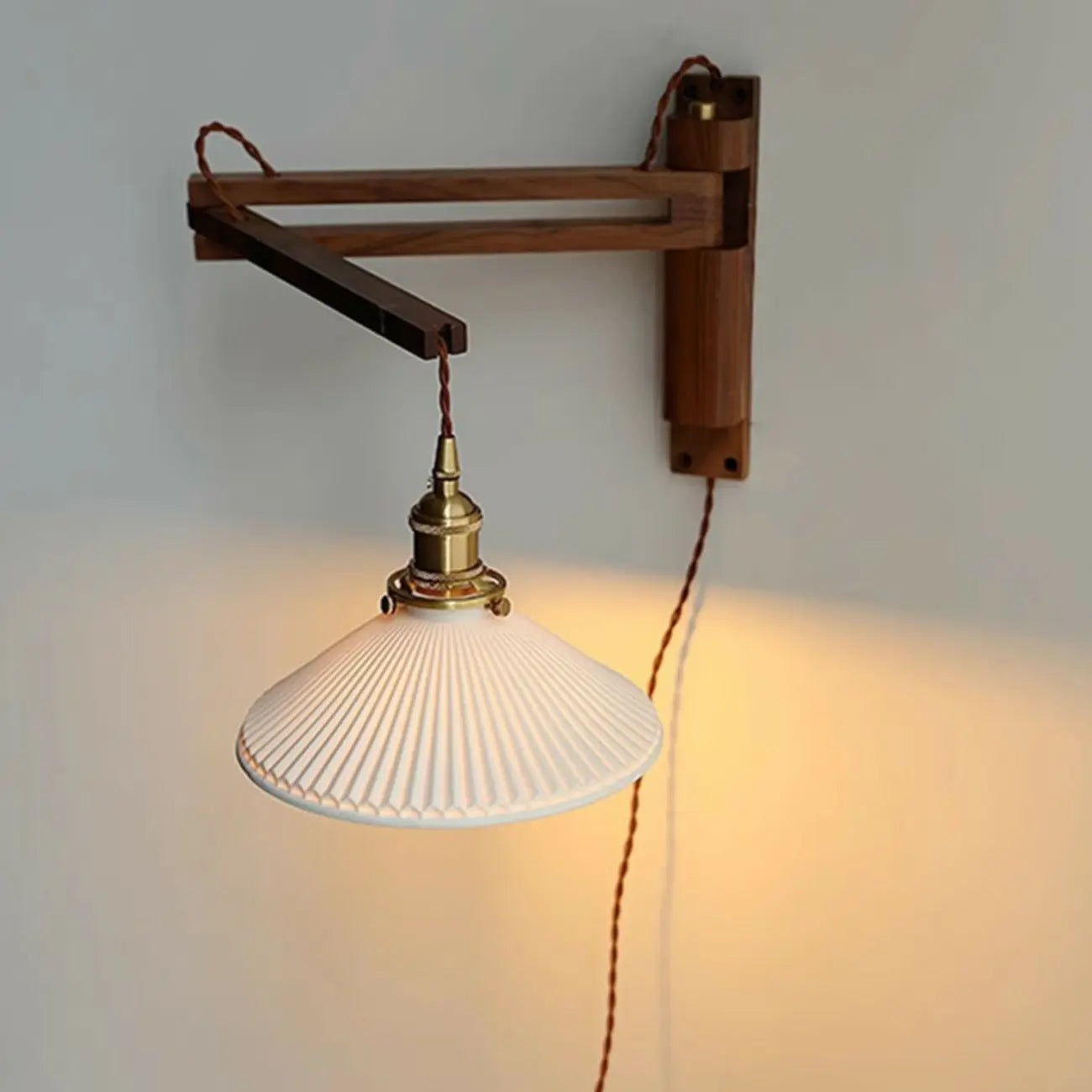 Minimalist Swing Arm Wall Mount Light for Interior Spaces