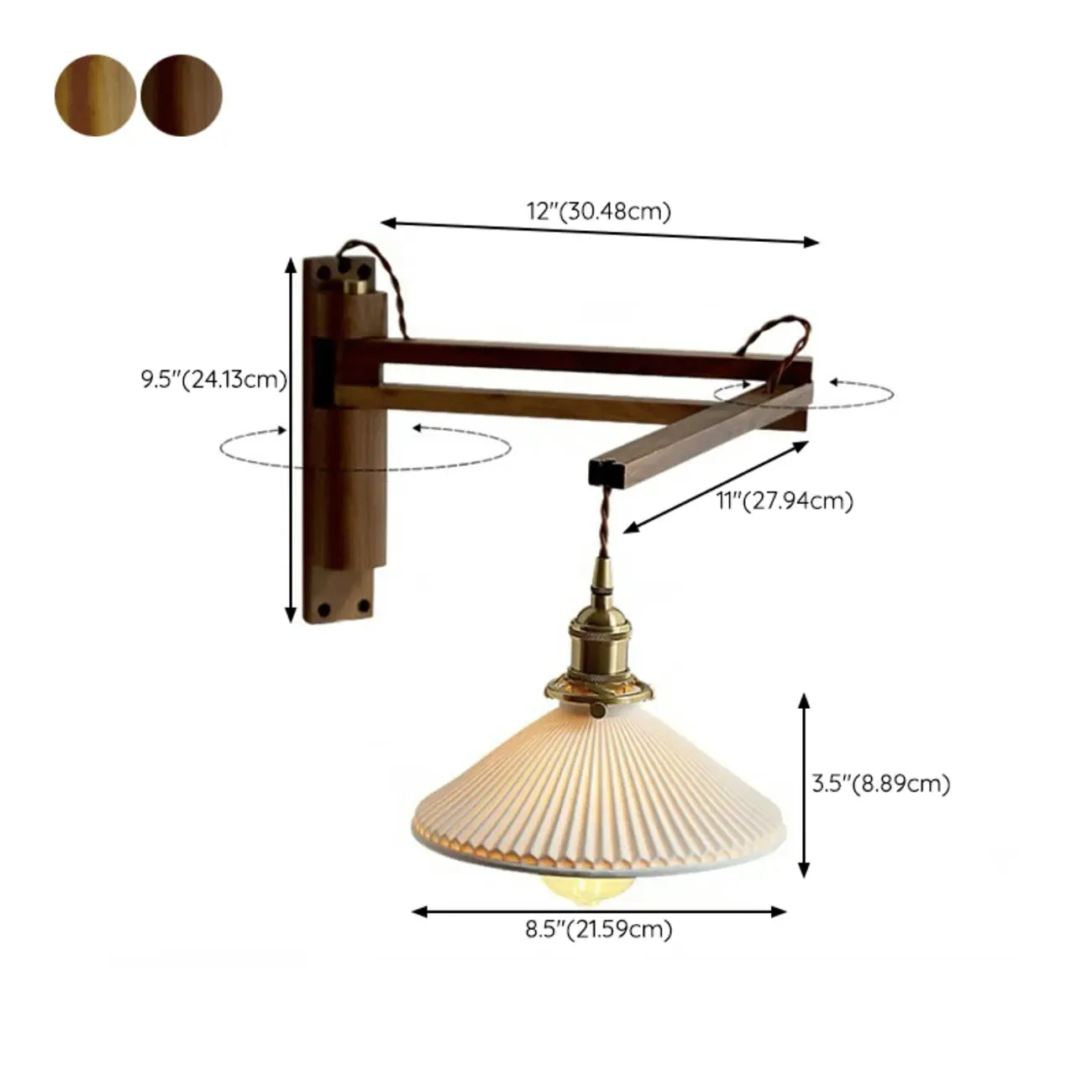 Minimalist Swing Arm Wall Mount Light for Interior Spaces