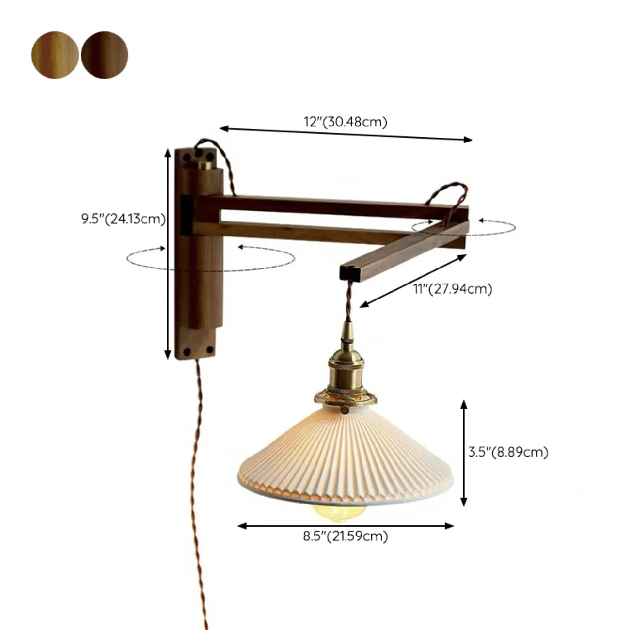Minimalist Swing Arm Wall Mount Light for Interior Spaces