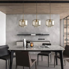 Modern Glass Globe Pendant Light with Adjustable Cord for Dining