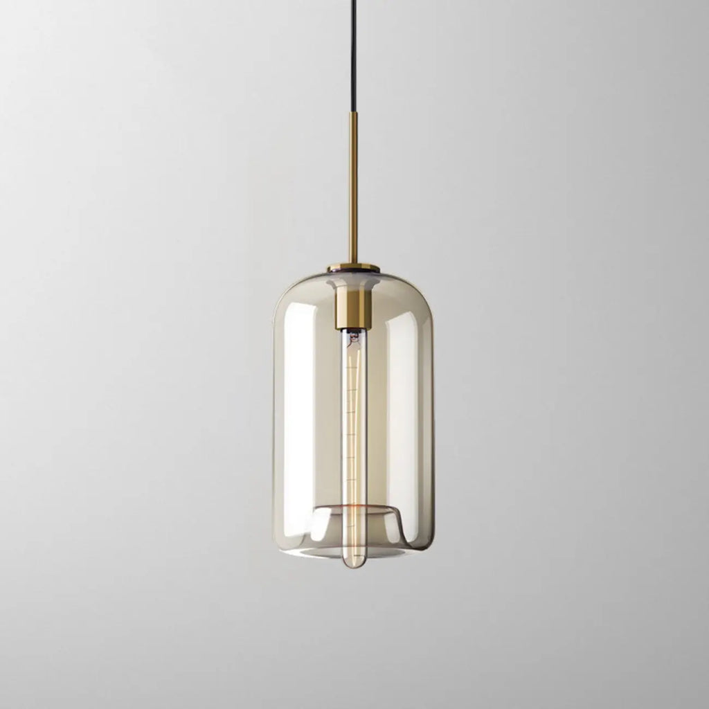 Modern Glass Globe Pendant Light with Adjustable Cord for Dining