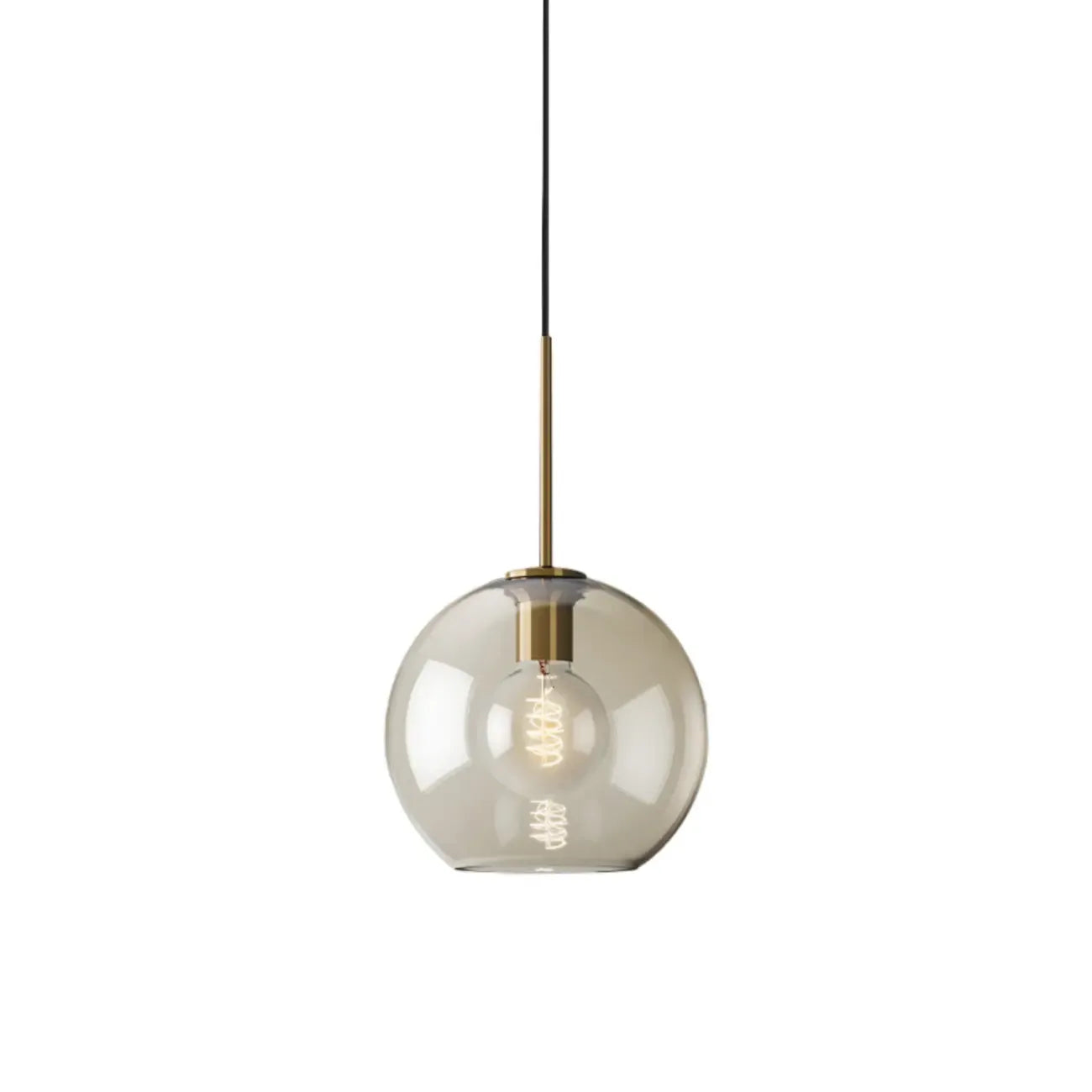 Modern Glass Globe Pendant Light with Adjustable Cord for Dining