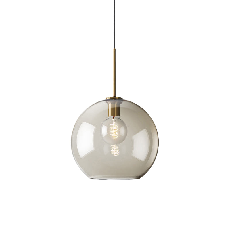 Modern Glass Globe Pendant Light with Adjustable Cord for Dining