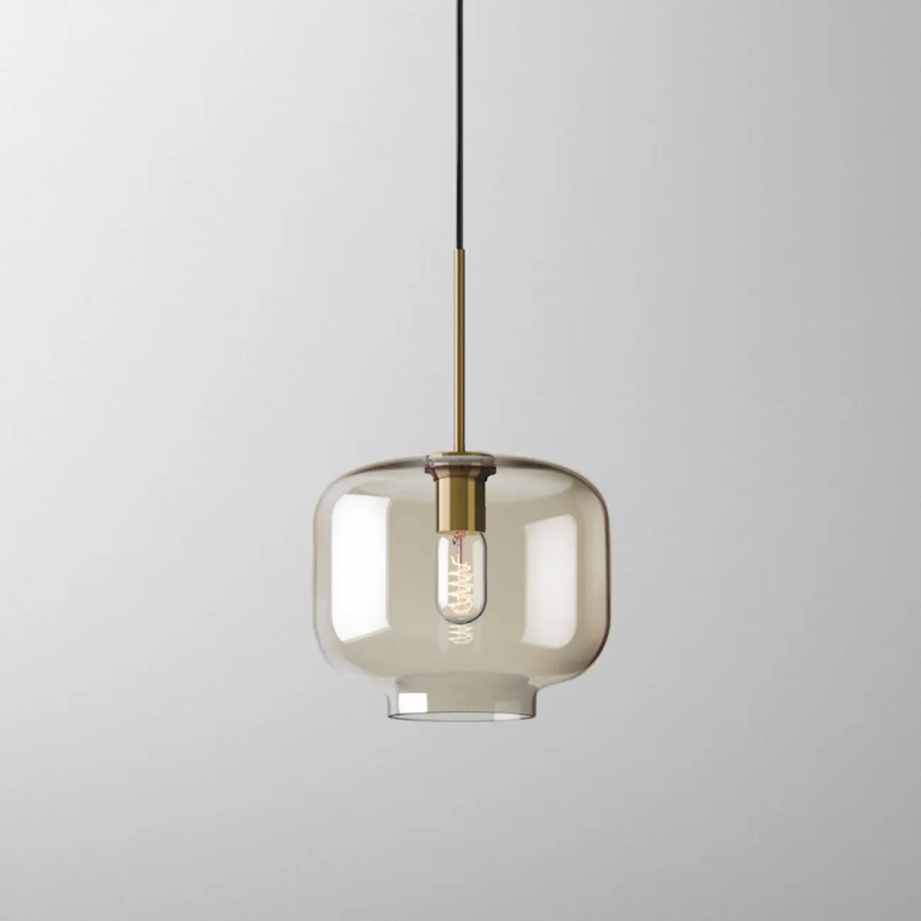 Modern Glass Globe Pendant Light with Adjustable Cord for Dining